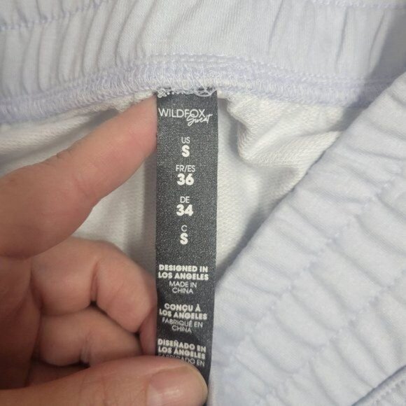 WildFox Sweat Pink Blue Dip Dye Ombre Sky Cropped Jogger Sweatpants Small - Picture 5 of 12